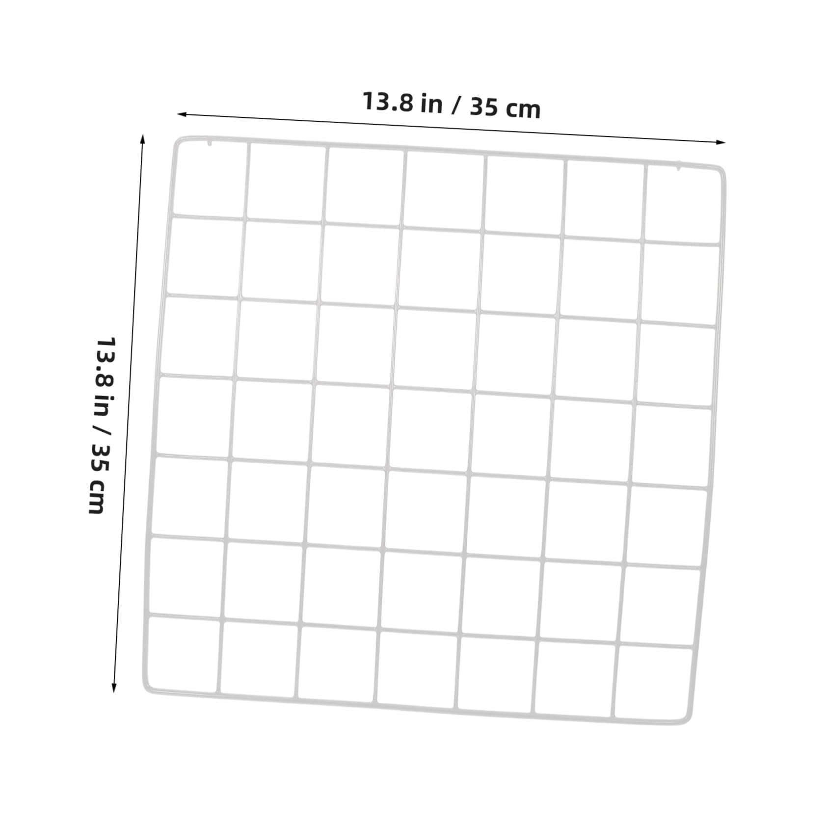 Ciieeo Iron Wire Grid Wall Storage Photo Display Rack 10 Hooks 35x35 Square for Retail Office Home Decor