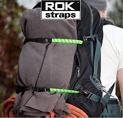 Oxford ROK305 Rok Straps verstellbare Riemen MD, 16 mm, Schwarz + Blau/Grün, ROK305