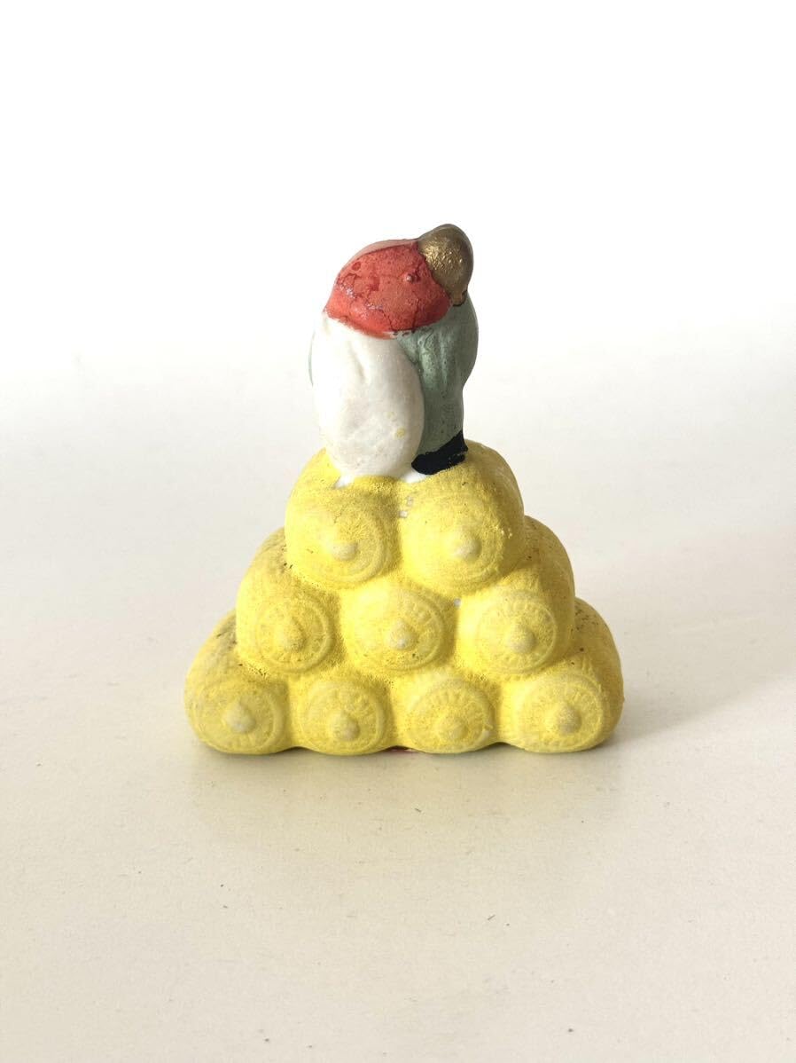 大黒天 置物】大黒様 米俵 青磁 縁起物 陶器 インテリア 大黒天 置物