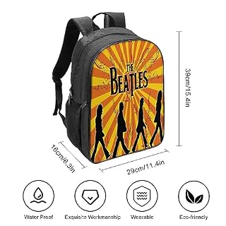 CSTAL The Beatles Cartable Enfants Rock Band Sac à Dos Étudiant École Sac D’école Grande Capacité Adolescents Sac à Garçons Filles Voyage Sac Scolaire 16inch - Les Beatles, Paul McCartney, John Lennon, RIngo Starr, George Harrison CSTAL The Beatles Cartable Enfants Rock Band Sac à Dos Étudiant École Sac D'école Grande Capacité Adolescents Sac à Garçons Filles Voyage Sac Scolaire 16inch – Image 4