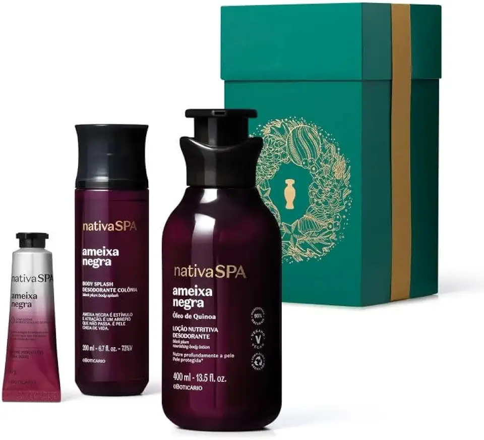 O Boticário, Kit Presente Nativa Spa Ameixa Negra (3 itens) O Boticario