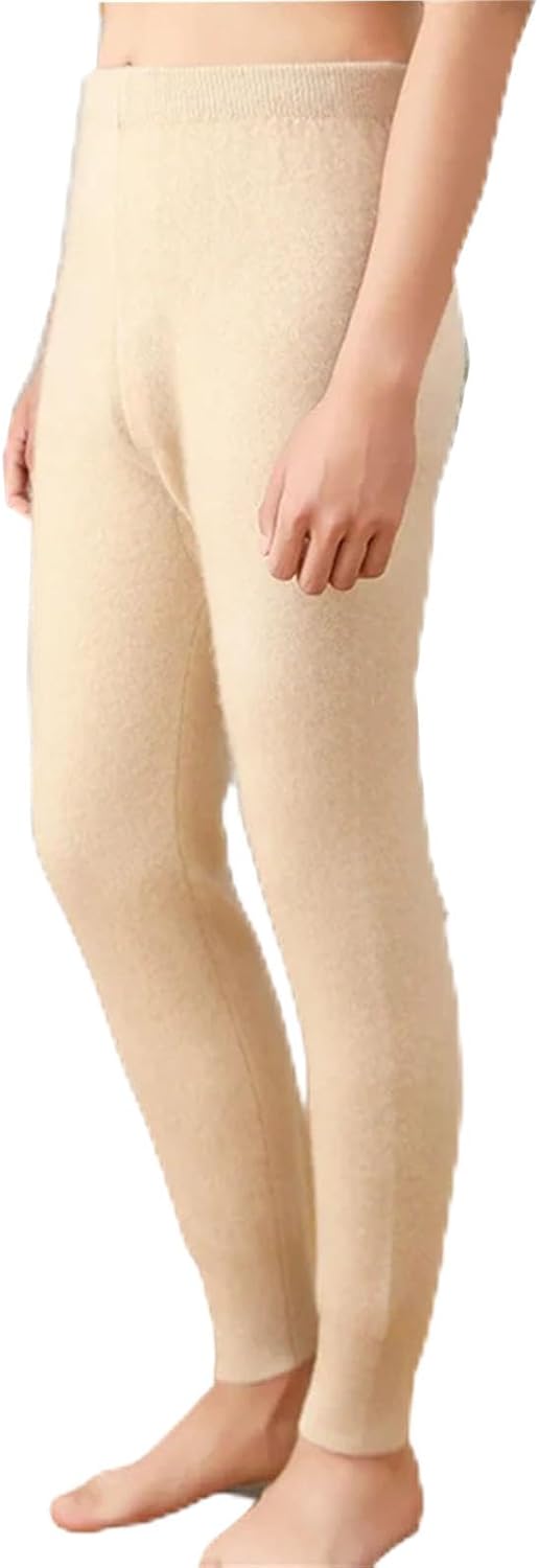 Men's Spring Stretchy Pants Leggings 100 Percent Cashmere Tights Thermal Pencil Pants Knit Bottom