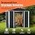 AOBABO Metal Outdoor Utility Tool Storage Shed with Roof Slope Design, Door and Lock for Backyards, Gardens, Patios and Lawns, Black, 6'x4'