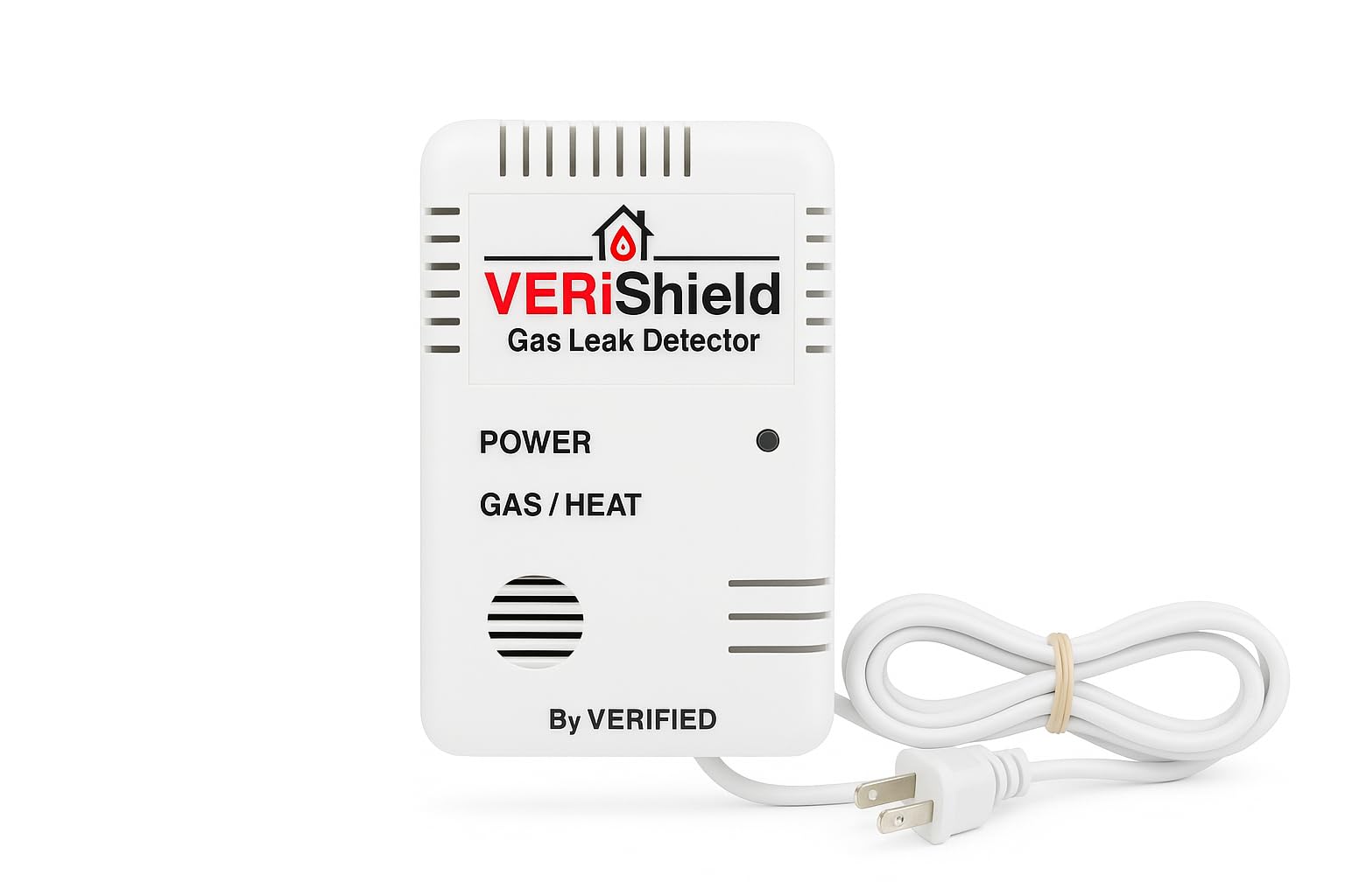 VERiShield Gas Leak Detector| LPG PNG CNG | Natural Gas Alarm System | High Sensitivity with AC Power Cord | for Kitchens | Restaurants | Hotels | Hospitals | Flammable Gas | Methane | Propane Butane