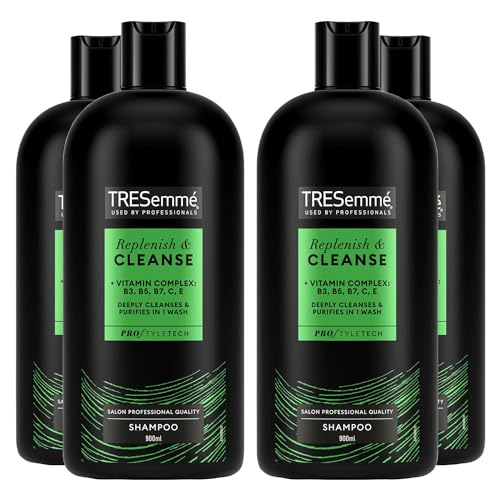 Tresemme Deep Cleansing Shampoo, Hair Care For Men And Women, Fresh Moistuiriser, Softens And Cleans All Hair Styles And Colours Bulk Pack (4 x 900 ml)