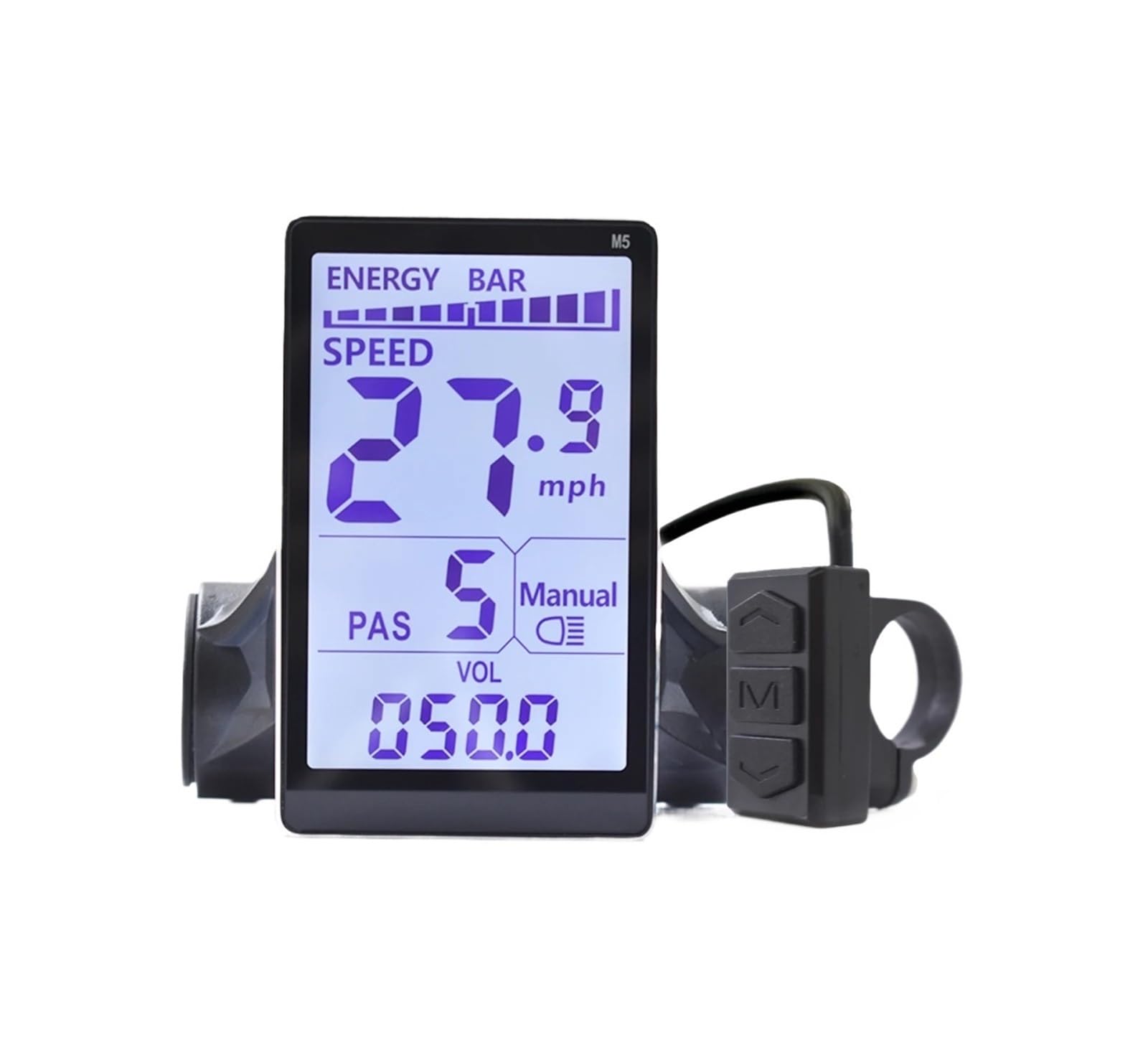 Pantalla para Ebike, Pantalla De Bicicleta Eléctrica M5 con Cable, Velocímetro