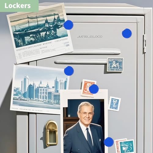 Imán redondo decorativo azul, pack de 20 piezas miniatura 7