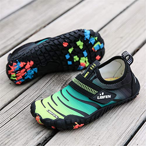 Image of UBFEN Water Shoes for Kids Boys Girls Aqua Socks Barefoot Beach Sports Swim Pool Quick Dry Lightweight Toddler Little Big Kid | Lightweight, Barefoot-style, Perfect for Water parks, Beach, Pool, Kayak, Creek Hiking, Camping, Toddler, Little Kid, Big Kid