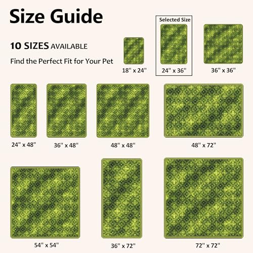 Image of Washable Training Pads for Dog Pee Pads for Dogs - Reusable & Super Absorbent Puppy Pads Pet Potty Crates Dog Supplies Puppy Essentials Green /Multi 24 inch x 36 inch, 2 Pack