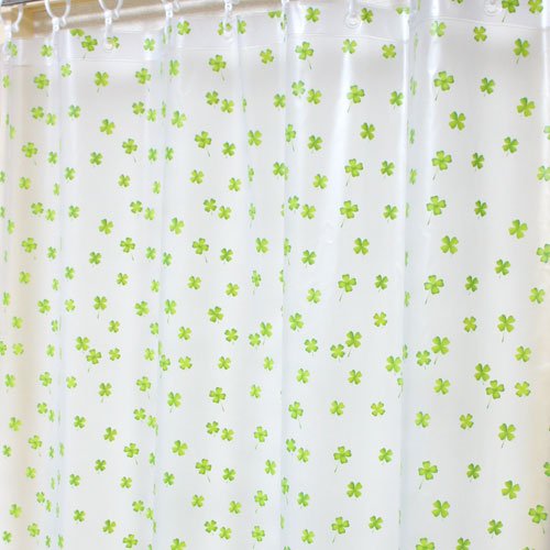 Amazon | ハッピークローバー シャワーカーテン 半透明 120×180 防カビ