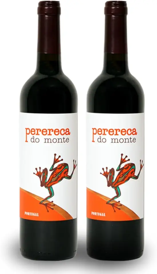 Vinho Tinto Meio Seco Perereca do Monte 750ml – Vinho Português, Frutado, Descomplicado e Fácil de beber, Paladar agradável, Taninos Suaves, Ideal para Churrasco, Massas, Queijos e Pizza Kit 2 Vinhos