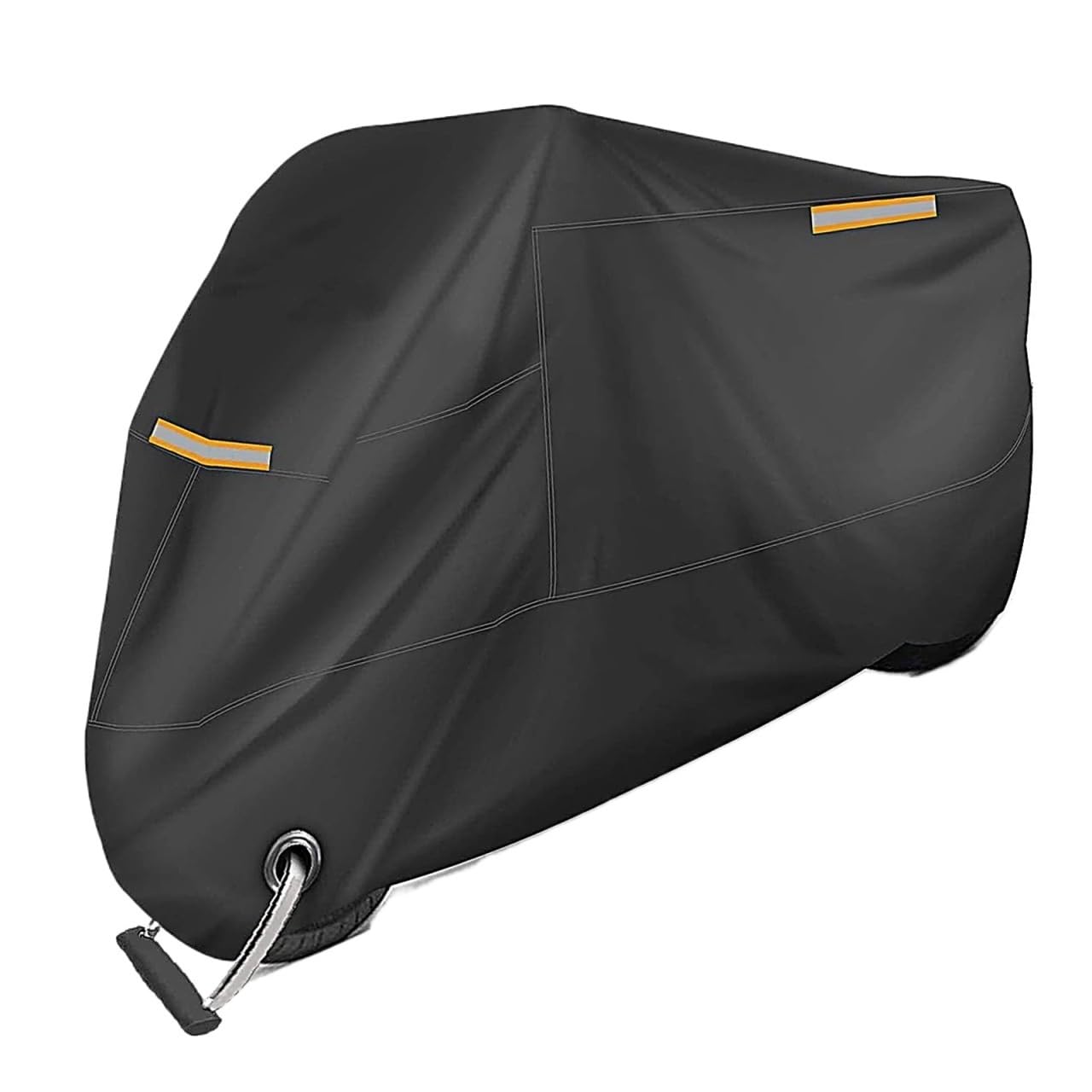 Coprimoto in poliestere | Copertura da esterno M-4XL nera con foro di bloccaggio(3XL)