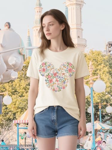 Image of Magic Kingdom Castle Shirt Holiday Short Sleeve Boho Clothes for Women