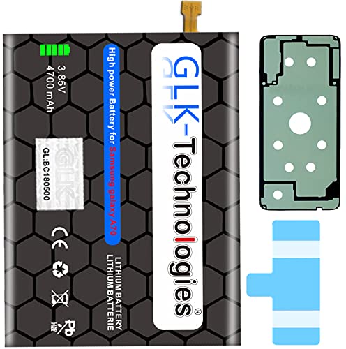 High Power Ersatzakku kompatibel mit Samsung Galaxy A70 SM-A705F / A70 SM-A705DS DUAL SIM | GLK-Technologies Battery | accu | 4700 mAh Akku | inkl. 2X Klebebandsätze Cover