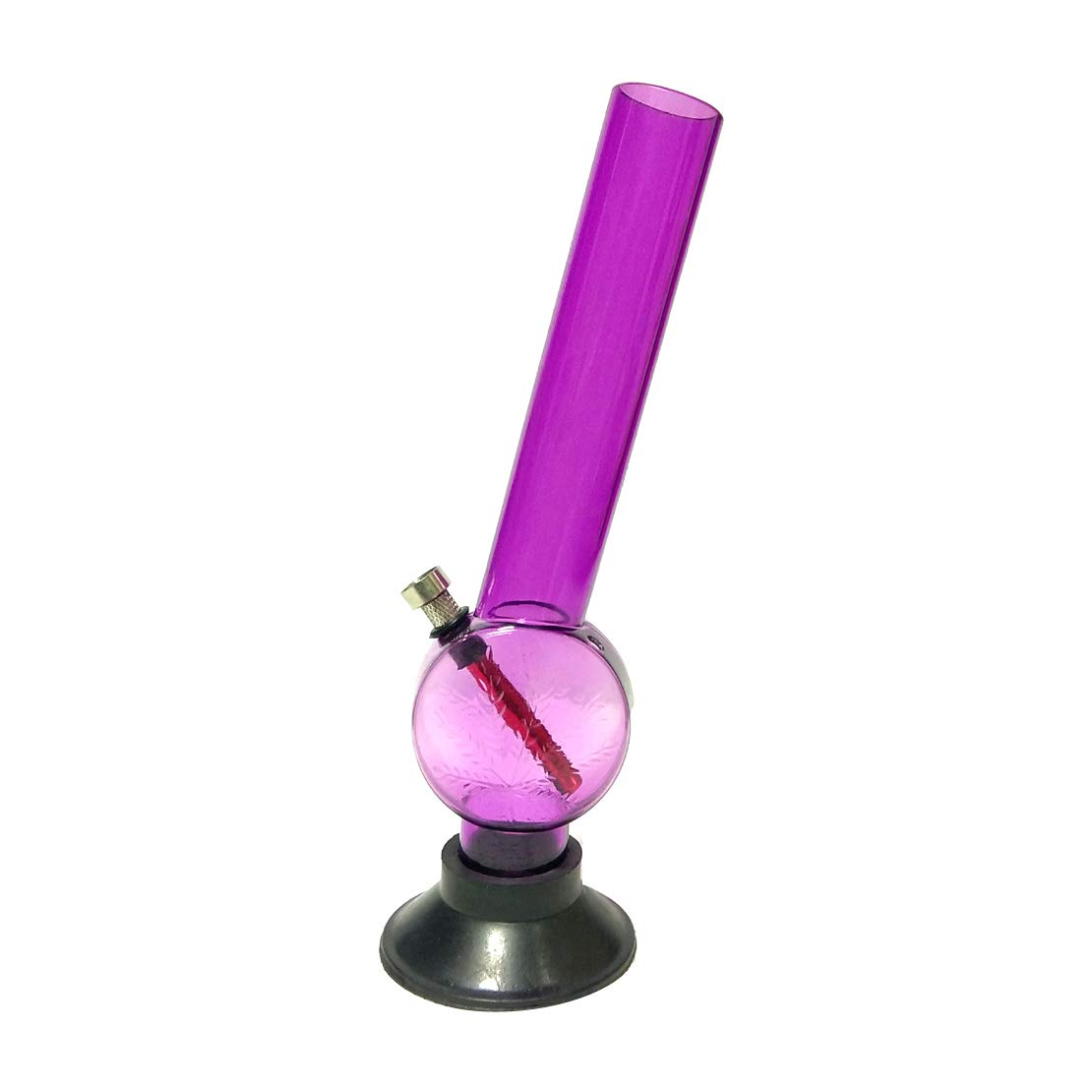 METIER® Bong 12 inch With Carb Hole Features Water Pipe Acrlic Bong Compact Durable Waterpipe Bong Portable Hookah Acrylic Pipe Hookah Bong Size 30 CM Color Transparent Purple Pack of 1