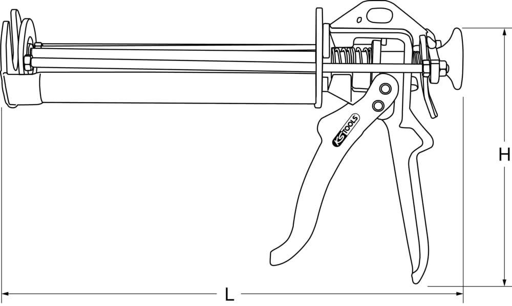 Pistolet KS à double piston - pour cartouches chimique - 310 ml