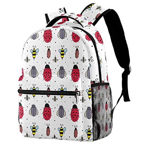 Sac à dos voyage abeille coccinelle anti-fuite avec son porte-bouteille