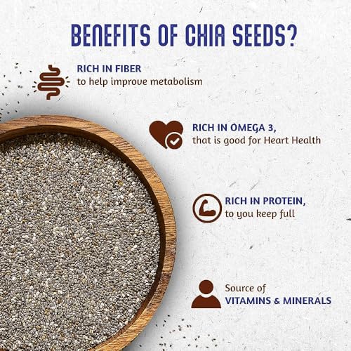 Image of Nuts About You CHIA Seeds, 1 kg | Raw | Premium | 100% Natural | Diet Food (Pack of 2)