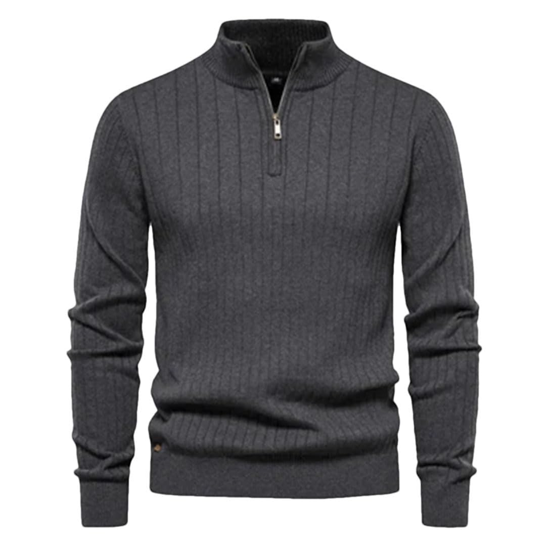Hgvcfcv Maglione Pullover con Cerniera da Uomo, Colletto alla Coreana Casual, Dolcevita Caldo, Maglioni Classici, Maglieria, Abbigliamento