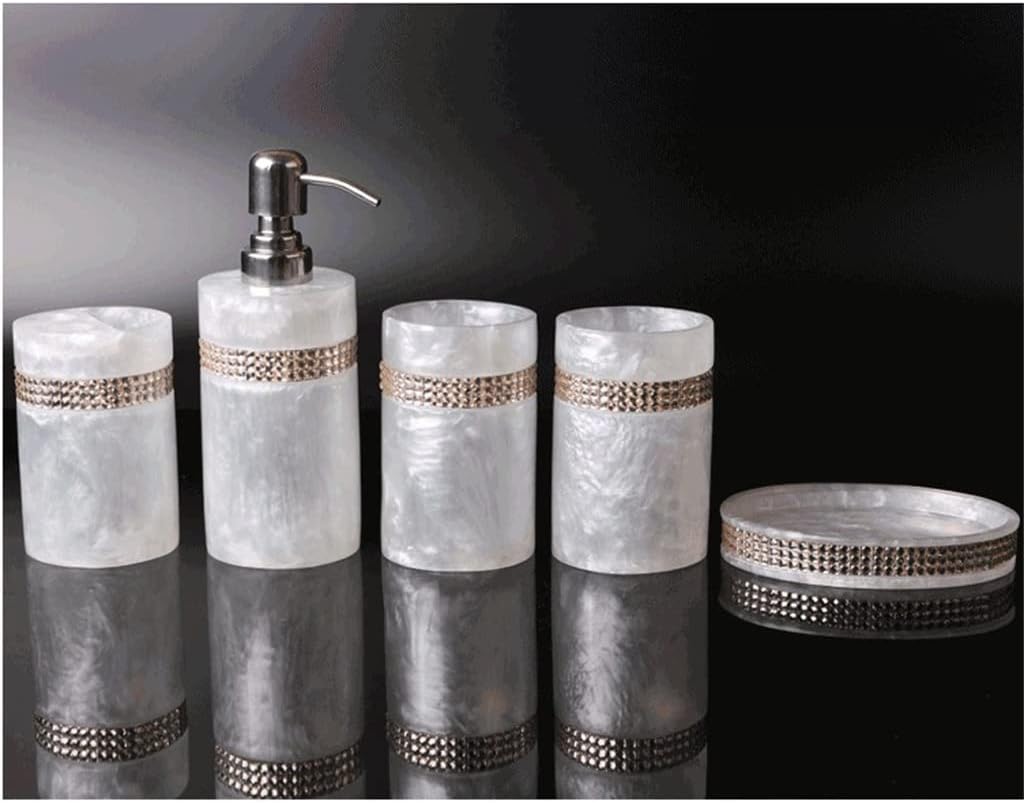 Bathroom Five-Piece Couple Toothbrush Holder Set Soap Dispenser