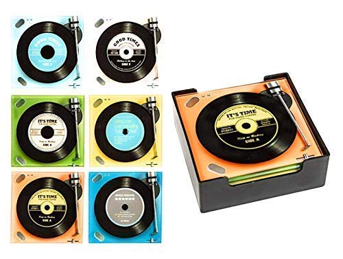 Shudehill Giftware Record Coasters Square Set of 6