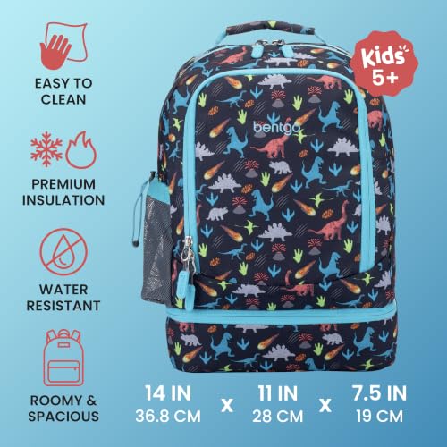 Image of Bentgo Kids 2-in-1 Backpack & Insulated Lunch Bag with Padded Straps