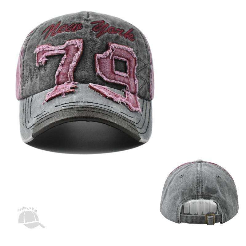 Image of Adjustable 79 Denim Cotton Cap Hat-Breathable Baseball Cap Adjustable One Size for Men and Women