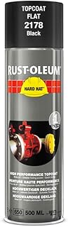 RUST-OLEUM 2178 Hard Hat Topcoat Ral-Colours, The Nr. 1 Industrial Paint Aerosol. Go Further, Work Faster, Last Longer!, Matt black -RAL 9005