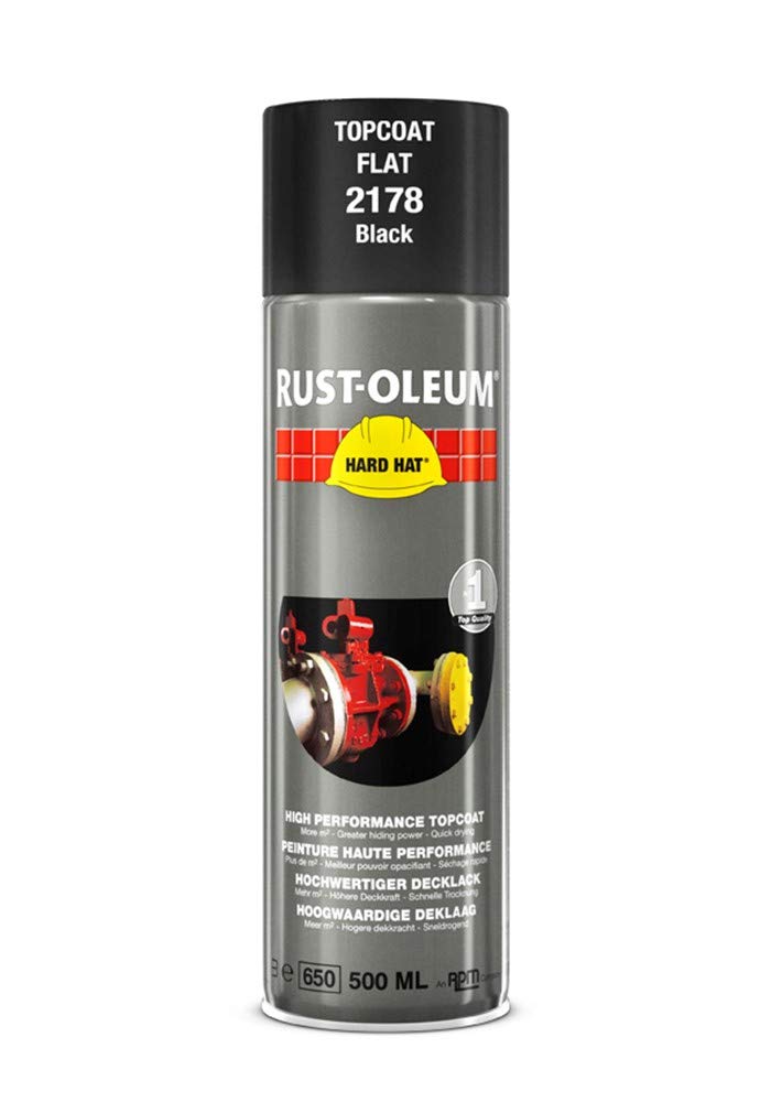 2178 Hard Hat Topcoat Ral-Colours, The Nr. 1 Industrial Paint Aerosol. Go Further, Work Faster, Last Longer!, Matt black -RAL 9005