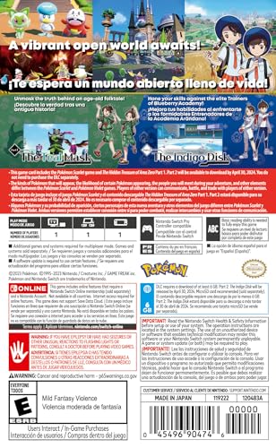 Image of Pokemon Scarlet + The Hidden Treasure of Area Zero Bundle (Game+DLC) - US Version