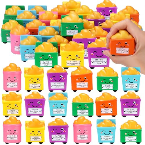 Civaner 36 Pcs Dumpster Stress Balls Bulk Relief Balls Dumpster Anxiety Relief Gift Squeeze Toys Graduation Teacher Gifts for Office Team Employee Coworker Staff Student by Civaner - Used condition - US$16.98