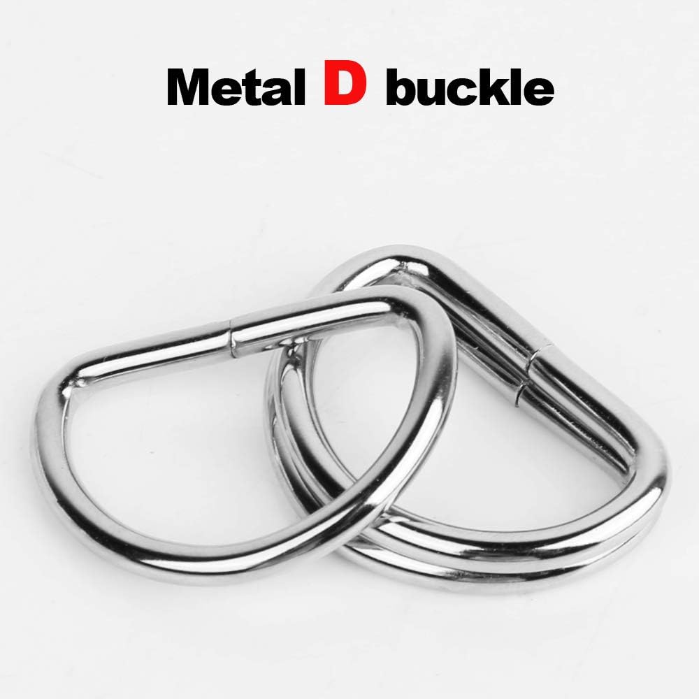 Teenitor Swivel Snap Hooks, 40Pcs Large Size Keychain Hooks (25mm in ID, 38.5mm in Length) and 40pcs D Rings for Lanyard and Sewing Projects (25mm in Inside and 3mm in Thickness)