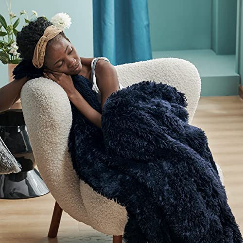 Bedsure Faux Fur Twin Blanket Navy Blue – Fuzzy, Fluffy, And Shaggy Faux Fur, Soft And Thick Sherpa, Cozy Warm Decorative Gift, Twin Size Blankets For Couch, Sofa, Bed, 60X80 Inches, 640 Gsm #TOP1
