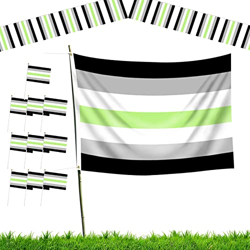 Bandeira do Orgulho Arromântico | Bandeira Trans,Adesivos de arco-íris aleatórios grátis-coisas de o