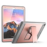 iPad Pro 10.5 Case, YOUMAKER Heavy Duty Kickstand Shockproof Protective Case Cover for New Apple iPad Pro 10.5 inch (2017 Version) with Built-in Screen Protector (Rose Gold/Gray)