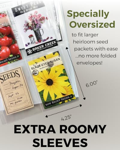 Seed Storage Organizer Bag, Seed Envelopes Binder, Homesteading Essentials - Image 3