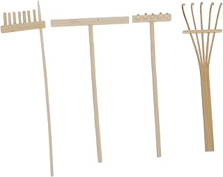 Yardwe Zen Garden Desktop Rake 4pcs Zen Garden Decorative Rakes Meditation Sand Table Rakes Mini Zen Garden Tools Zen Garden Rakes Sandbox Rake for Home Outdoor DIY Rock Zen Garden Kit