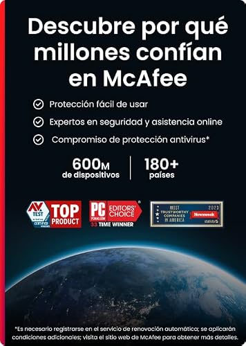 Miniatura 7 de Mcafee Total Protection 2023, 5 Dispositivos, Software De Seguridad En Internet Con Antivirus, Vpn Ilimitada, 1 Año De Suscripción, Tarjeta De Clave