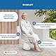 Mobiclinic®, Toilettensitzerhöhung mit deckel, 10 cm, Titán, Toilettenlift für erwachsene, Ältere und behinderte menschen, Anpassungsfähiger, Weiß