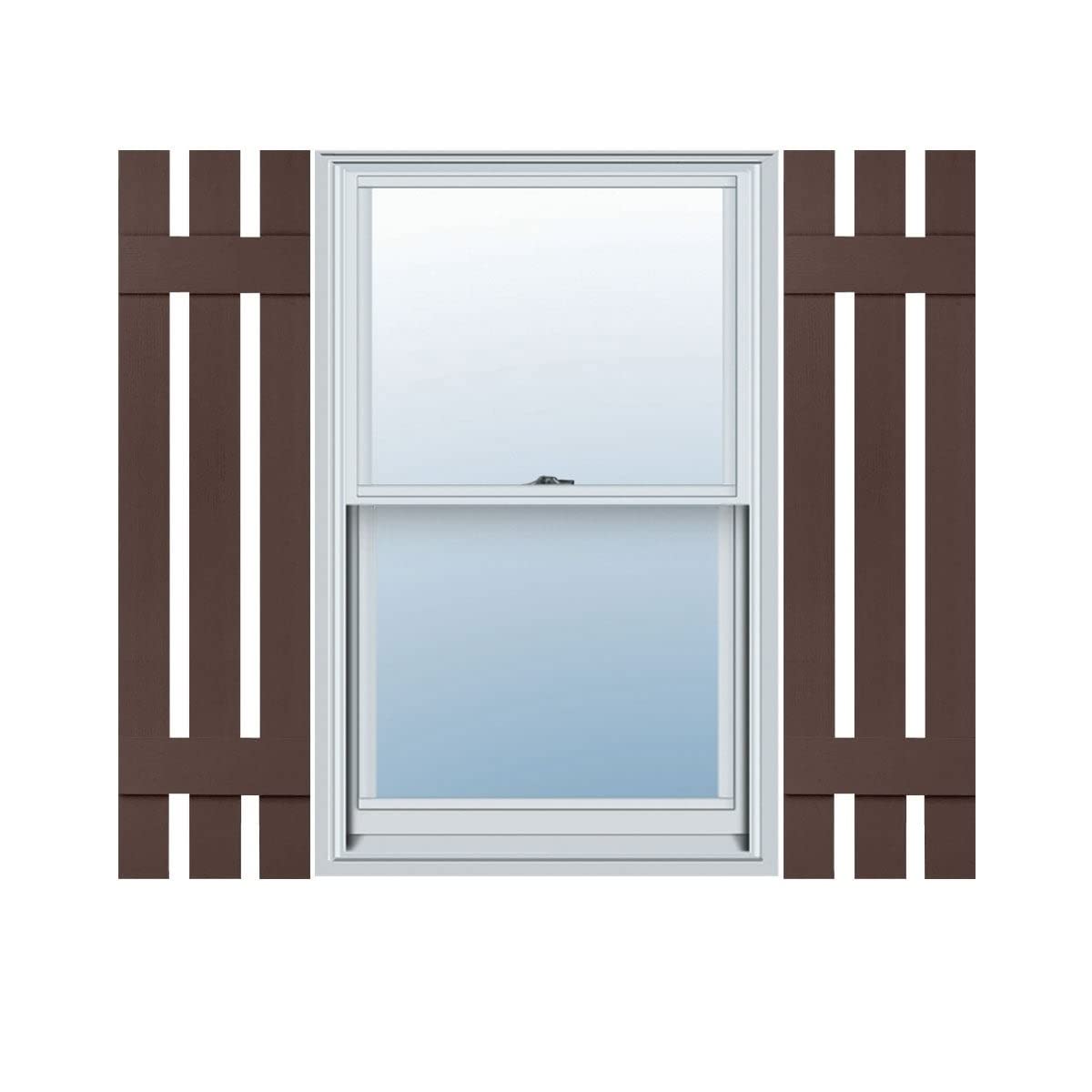Mid America Board and Batten 14" 4 Board Joined Vinyl Standard Shutter (1 Pair) - 14 x 59 002 Black — view 10