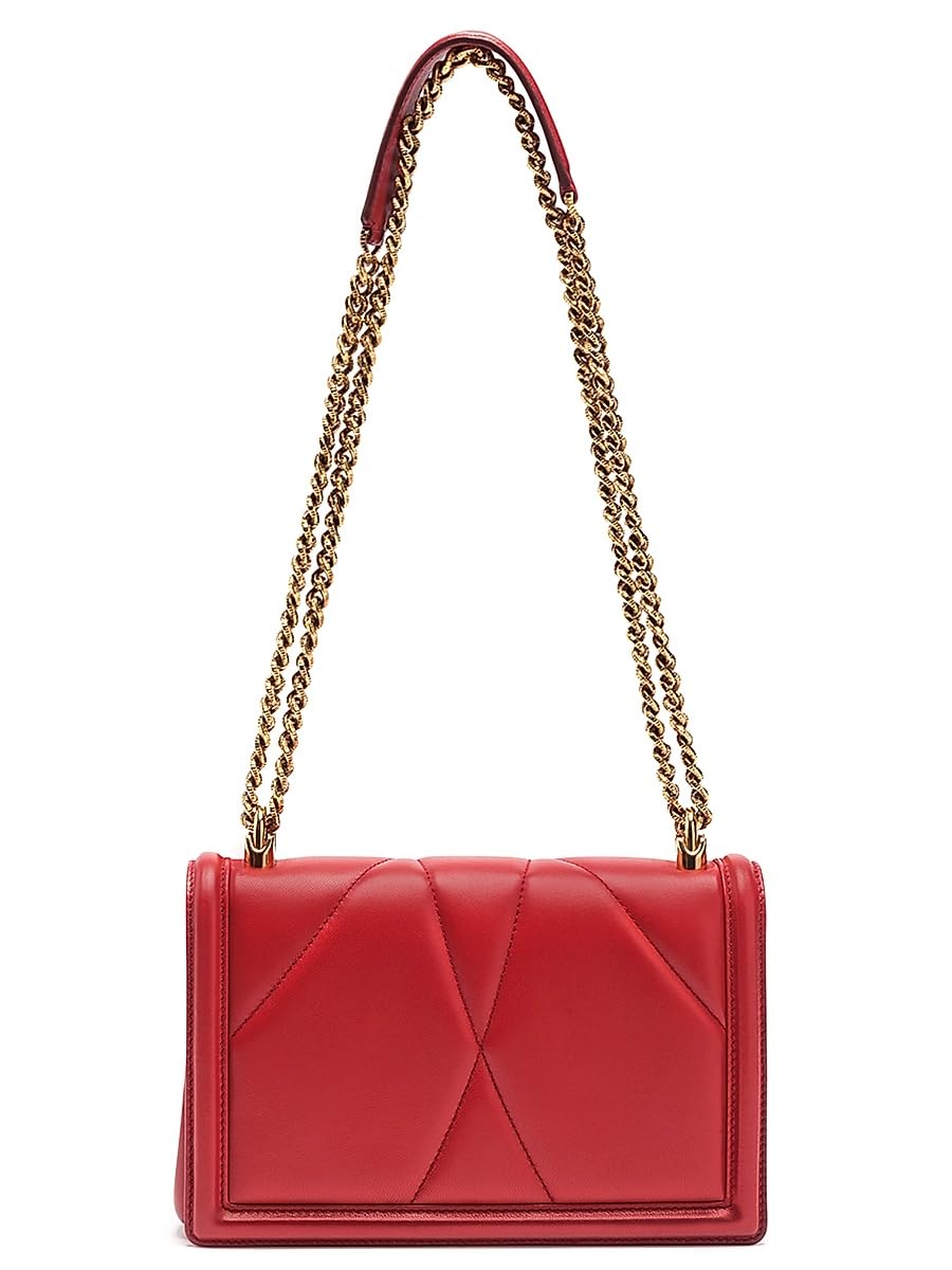 Dolce&Gabbana, Medium Devotion Quilted Leather Shoulder Bag: White