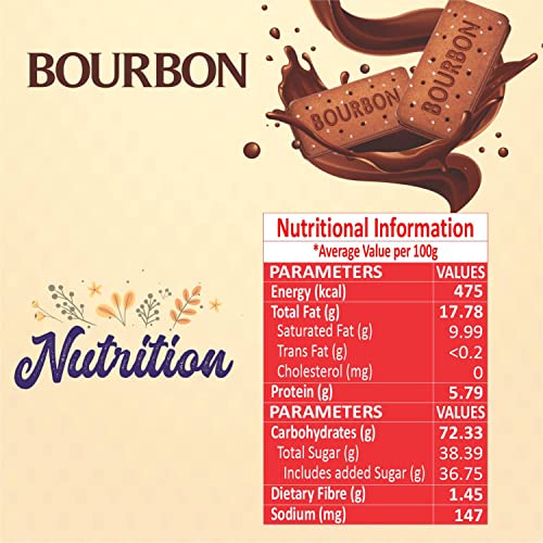Image of Americana Premium Bourbon Chocolate Sandwich Biscuits, 150g x 8Packets - Rich Creamy Filling, Crispy Cocoa Biscuits, Vegetarian Tea Time Snack Pack Of 24