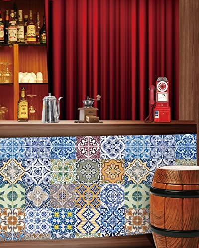 Flfk 3D Traditional Tile Sticker Peel And Stick Vinyl Waterproof Tile Decals For Kitchen Backsplash Bathroom Home Decoration 7.87"X7.87"X 30 Pcs #TOP2