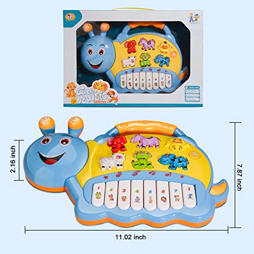 BeebeeRun Baby Musical Toys, Electronic Kids Musical Instruments Keyboard Piano Drum Set Learning Light Up Toy for Toddlers, Infant Early Educational Development Music Toys for Babies - Thumbnail 7