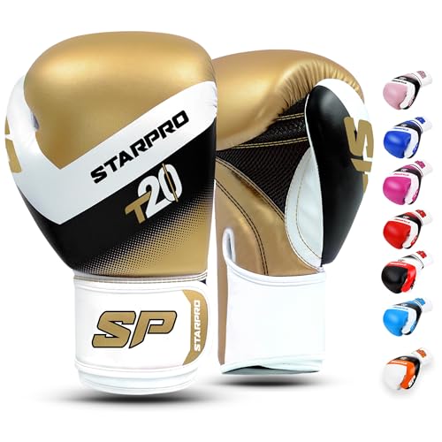 Starpro Boxing Gloves with Wrist Support & Protection Sparring Training Bag Gloves for Men & Women 8oz 10oz 12oz 14oz 16oz