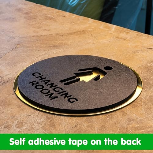 Image of Rousrie Changing Room Stickers For Glass Doors (Size: 6 Inch) For Office, Stores, Cafe, Hotel, Restaurant, Business & Shop, Self-Adhesive, (Acrylic Signage)