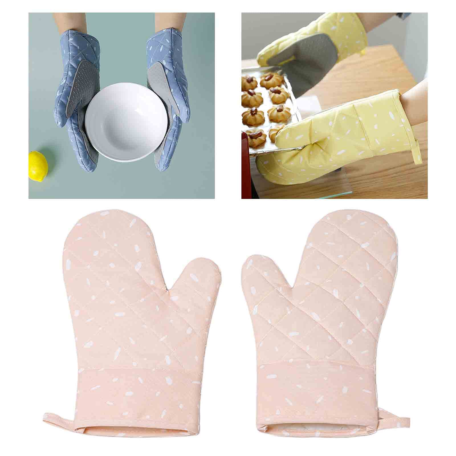 Guanti da Stufa a Legna Resistenti al Calore - Guanti da Lavoro for Uomo e Donna - Guanti da Giardinaggio e Cucina Lavabili in Lavatrice,Coprimanubri per Moto(Pink)