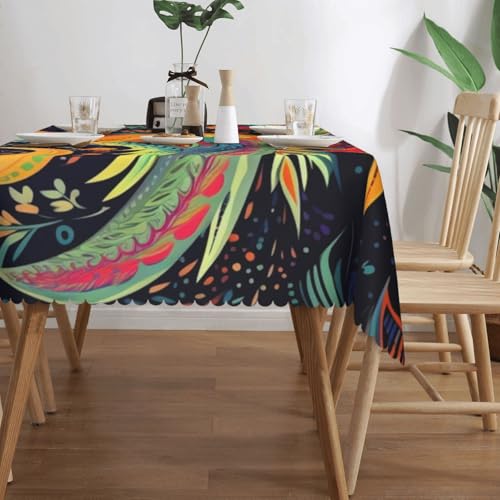 Nappe de qualité supérieure à motif oiseaux ethnique en polyester