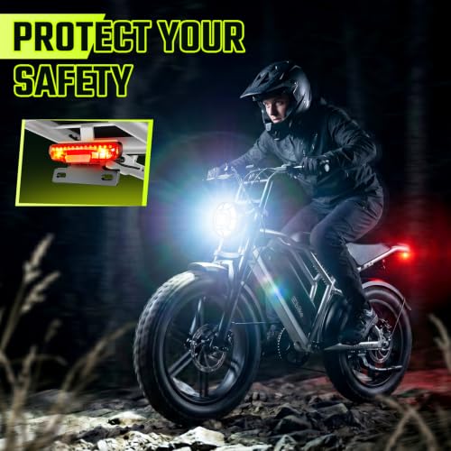 Image of TS TST GRP LLC Electric Bike for Adults with 48V 15Ah Removable Battery | 1500W Peak Motor Ebike, 20 inch x 4.0 inch Fat Tire E Bike, Dual Suspension & Disc Brakes, LCD & APP Control, for Commuting Off-Road