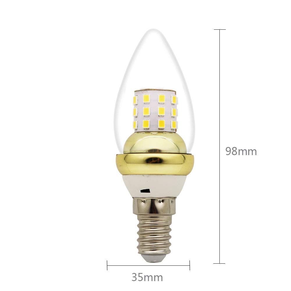 5 W E14 filamento LED incandescente C35, 2700 K – 3000 K blanco cálido, ultrabrillante, 450 lm, no regulable, lámpara rústica, estilo filamento transparente (20 piezas)